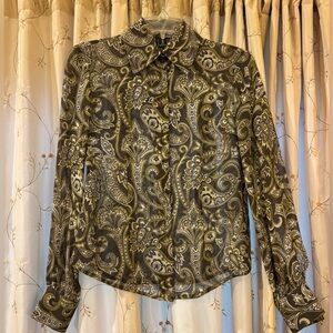 INC International Concepts Multicolor Paisley Shirt